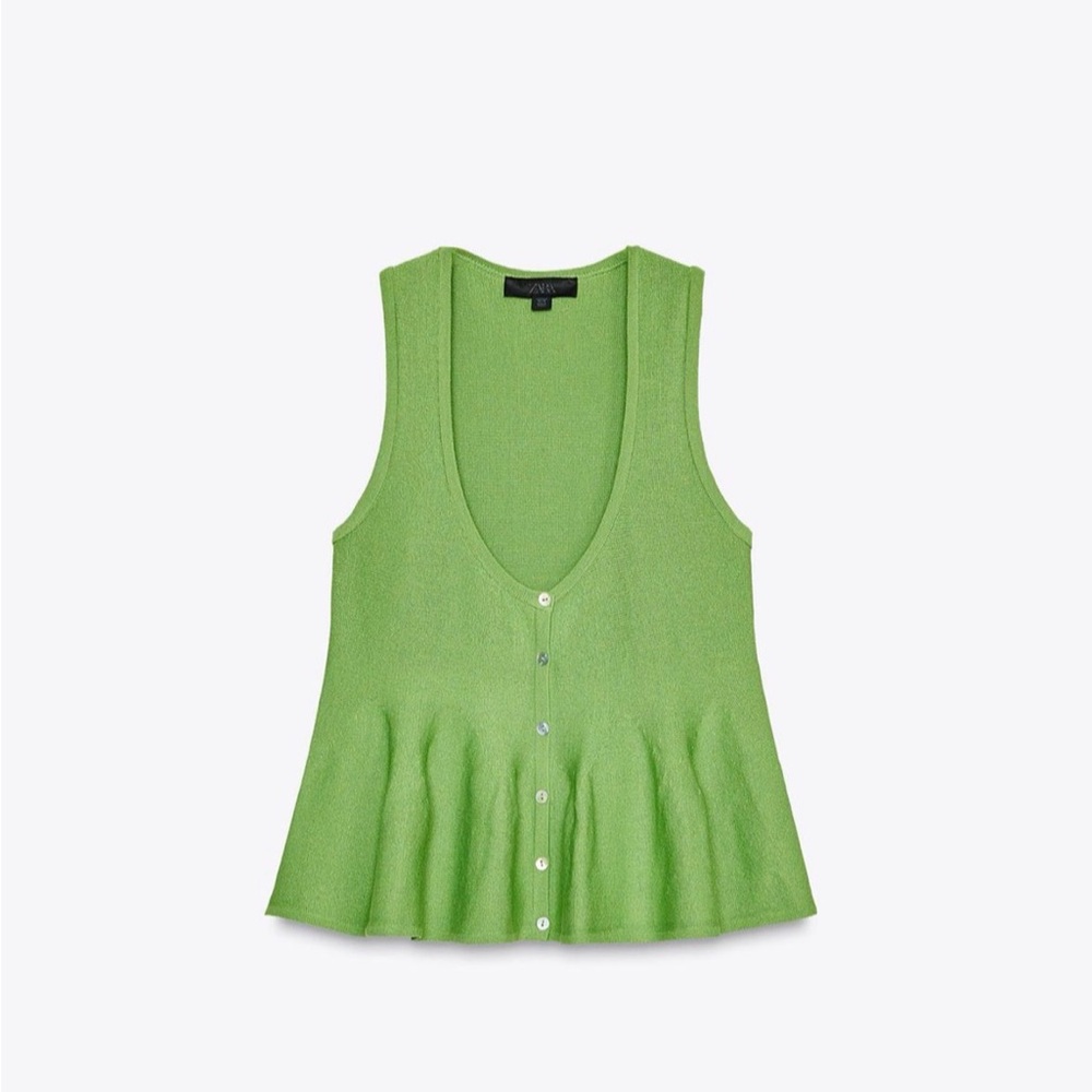 Zara Knit Peplum Top
